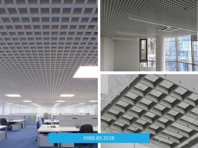 báo giá thi công trần nhôm caro