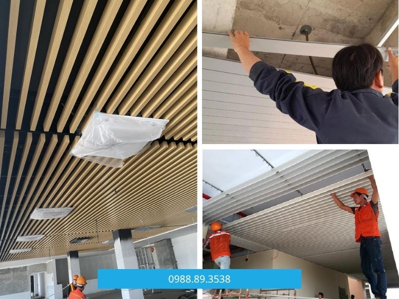 Thi công trần nhôm