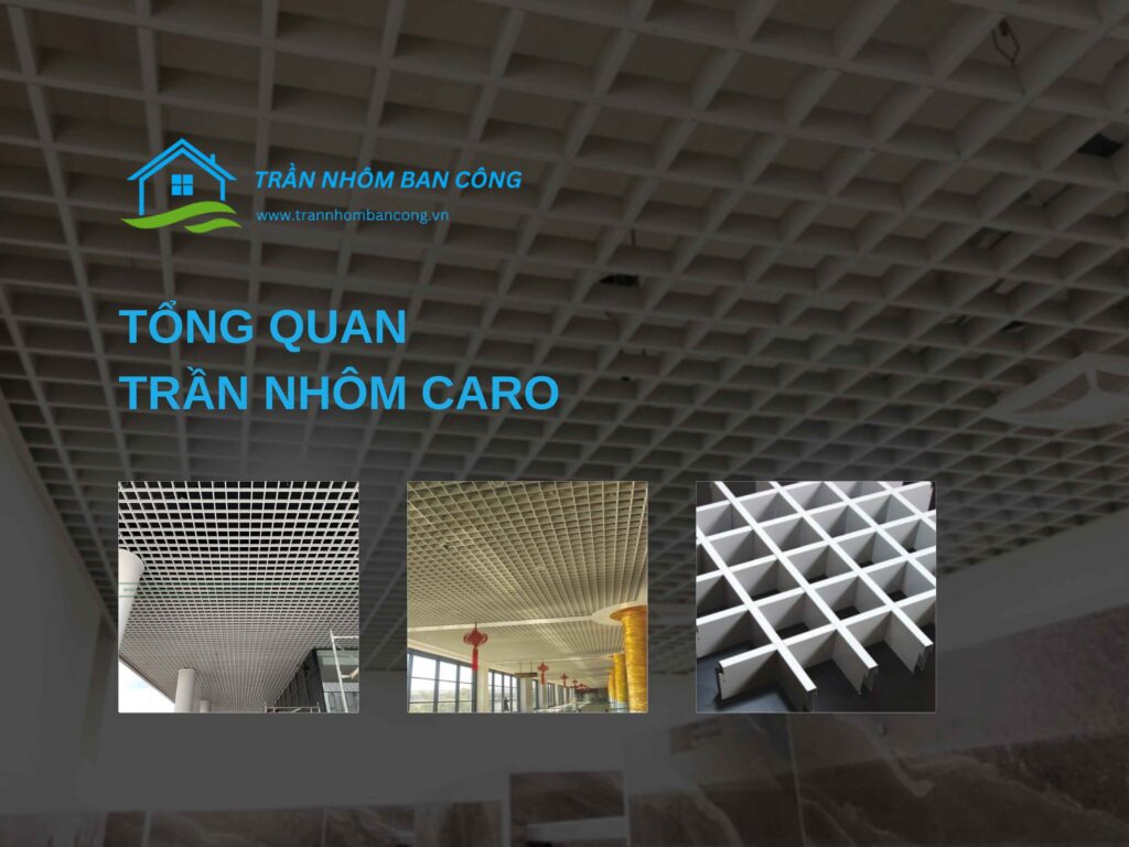 trần nhôm caro 100x100