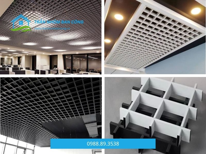 trần nhôm caro vuông