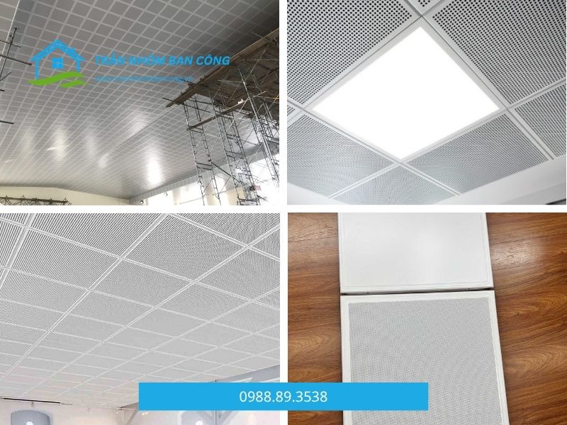 trần nhôm đục lỗ clip-in