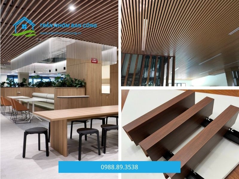 báo giá trần nhôm vân gỗ austrong