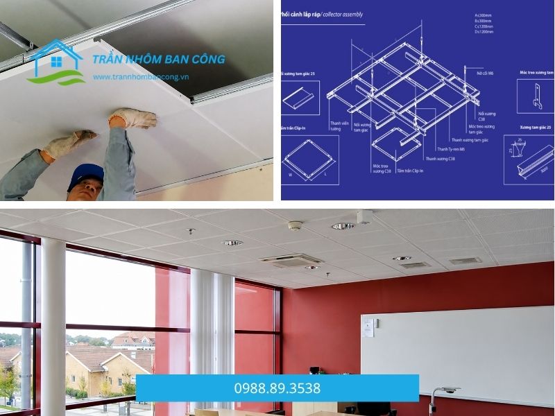 cấu tạo trần nhôm clip-in