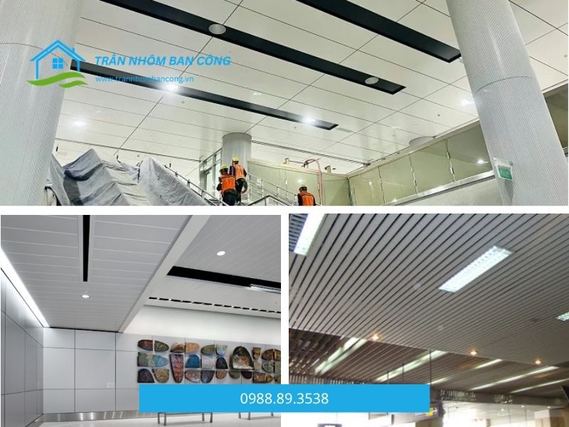 diện tích ảnh hưởng đến việc lựa chọn kích thước trần nhôm